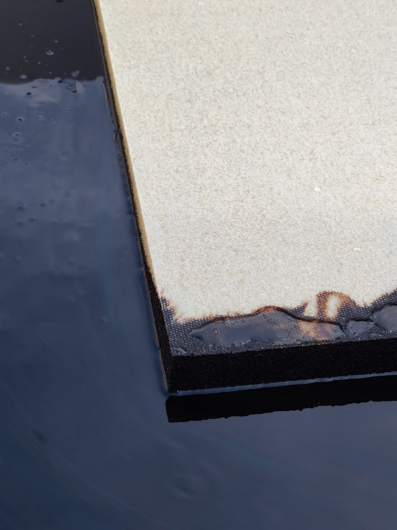 FoamFlex sponge soaked in oil