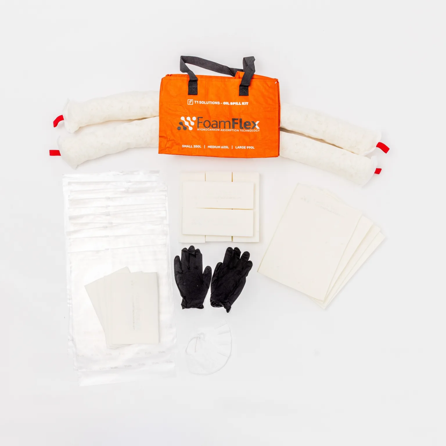 oil spill kit large - components