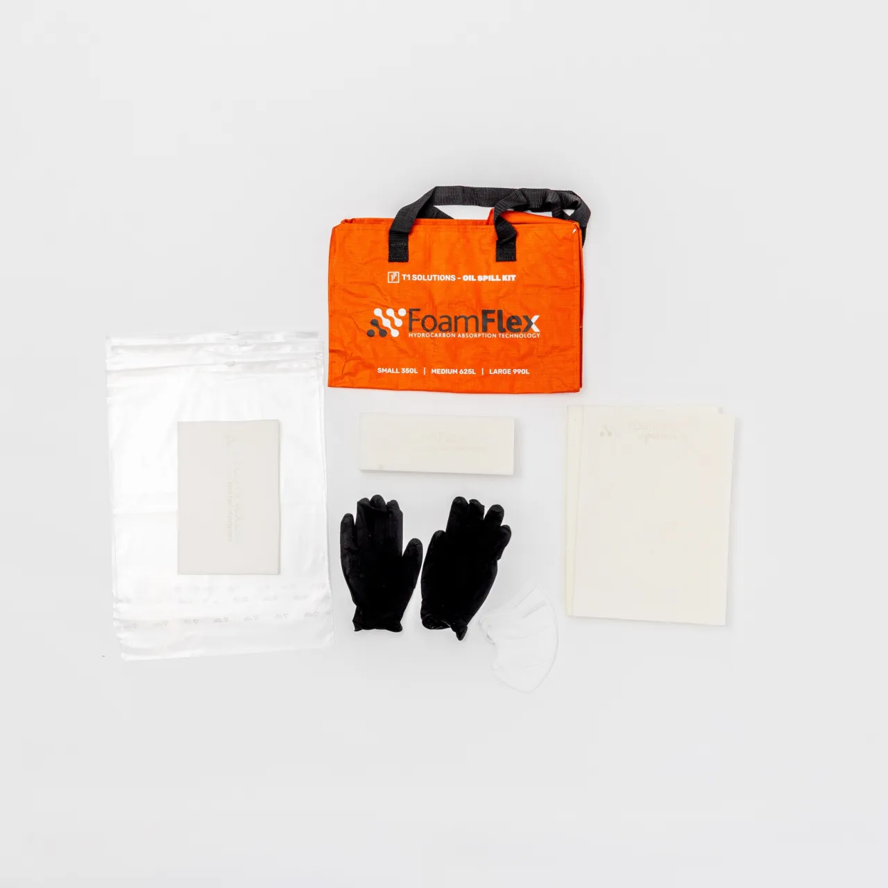 oil spill kit small - components